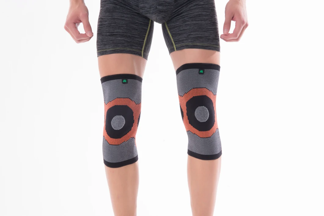 Compression Knitting Knee Brace Support Sleeve with Nylon and Spandex Knee Therapy