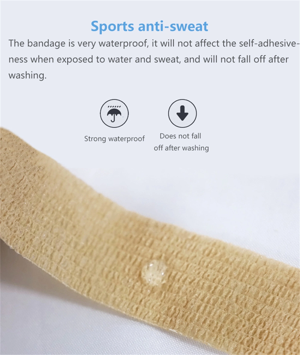 Self Adhesive Ankle Finger Muscles Care Elastic Medicalbandage Gauze Dressing Tape Sports Wrist Support