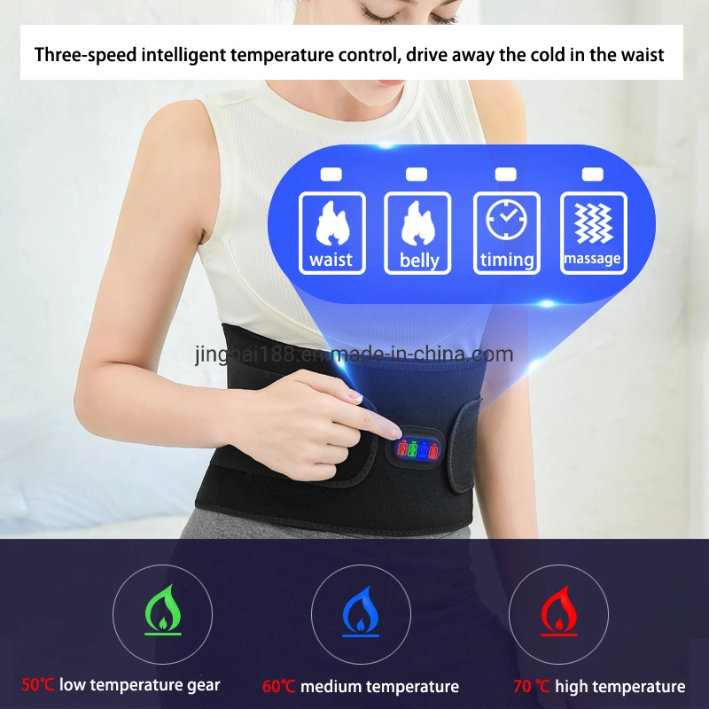 3-Speed Temperature Control Intelligent Front and Back Heated Waist Support, Electric Heating Waistbelt