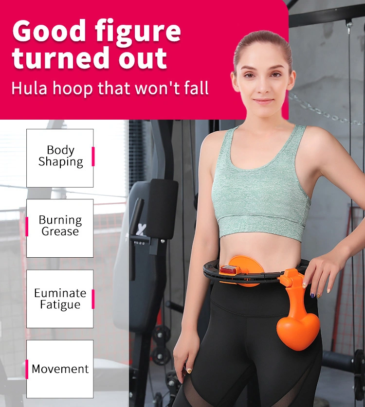 Sports Hoops Yoga Home Fitness Exerciser Hula Circle Not Drop Adjustable Waist Training Ring Belly Abdominal Trainer Weight Loss