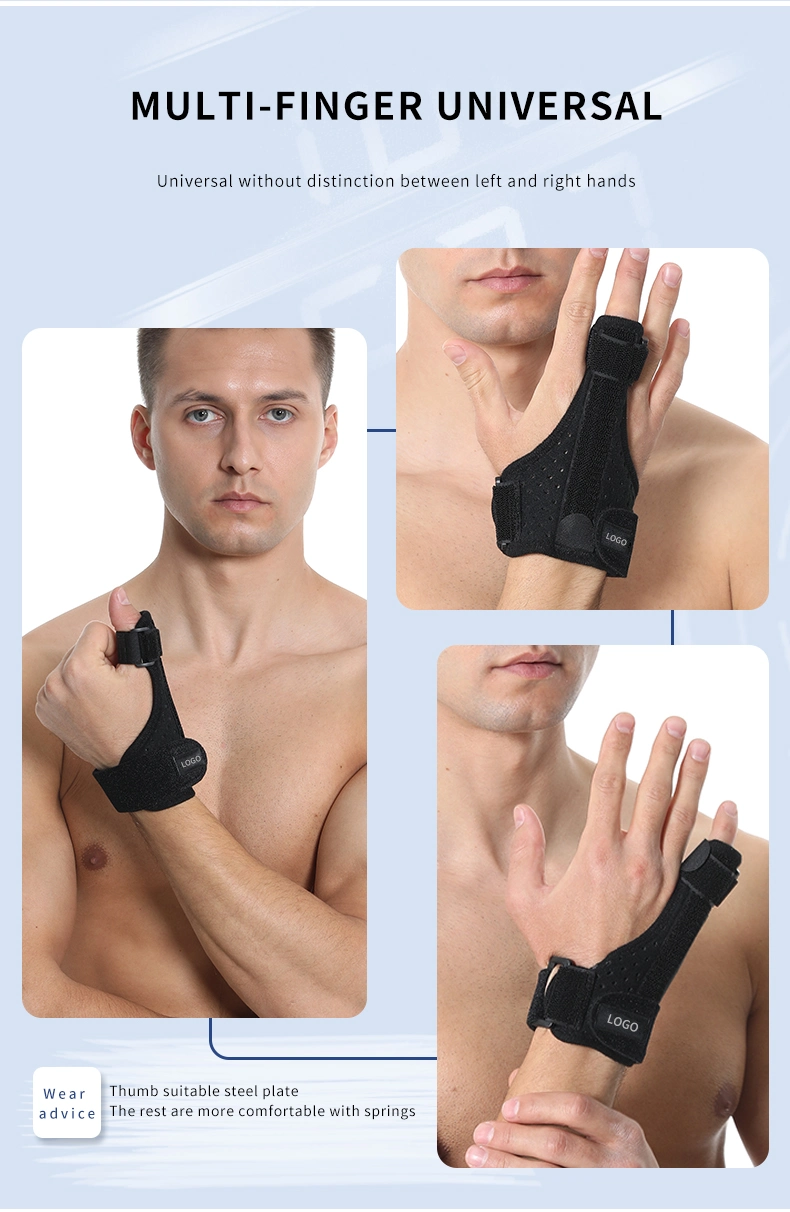 Popular Design Removable Finger Adjustable Wrist Support Thumb Wristbands Nylon Spandex