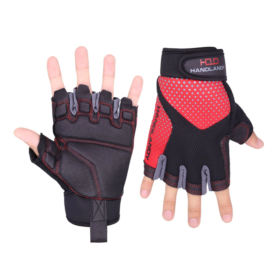 Pri Half Finger Sport Winter Riding Motorbike Racing Leather Motor Motorcycle Biker Bike Hand Gloves