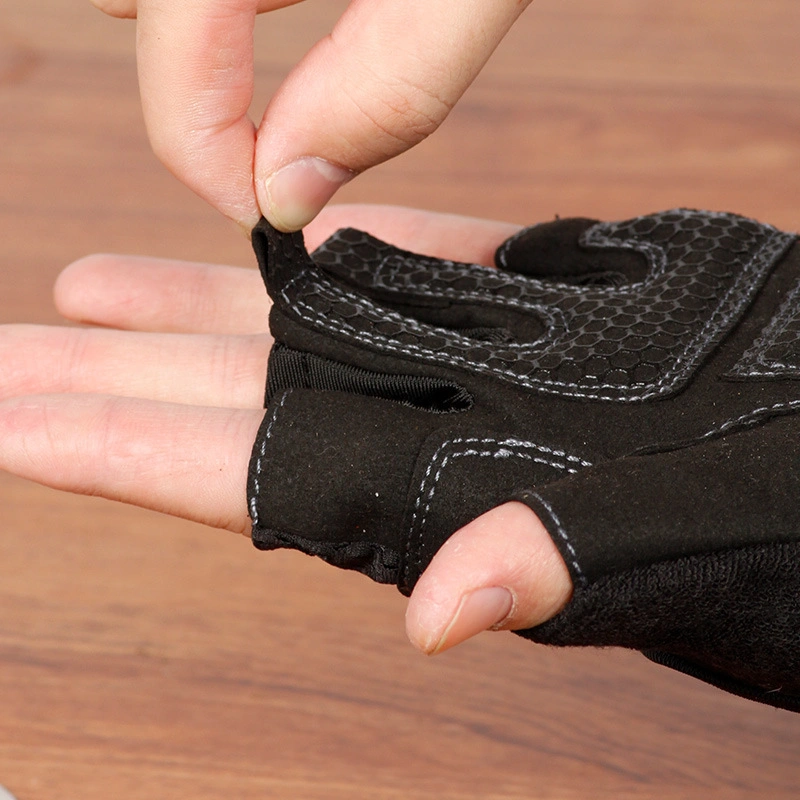 Fingerless Workout Gym Gloves with Wrist Support Cycling Gloves for Men