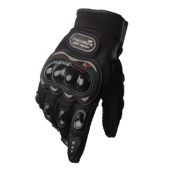 Gants de motard PRO noirs de protection personnalisés professionnels Gants de moto en cuir de haute qualité à vendre