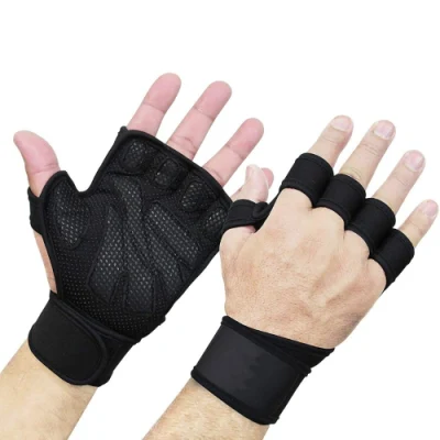 Gants d'entraînement d'haltérophilie de soutien des mains avec protège-poignets intégrés Hommes Femmes Unisexe Idéal pour Gym Fitness, Cross Training Wyz19643