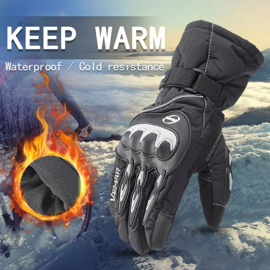 En gros Moto Hiver Gants Imperméables Écran Tactile Chaud Équitation Moto Racing Gants Protection Biker Gants Moto