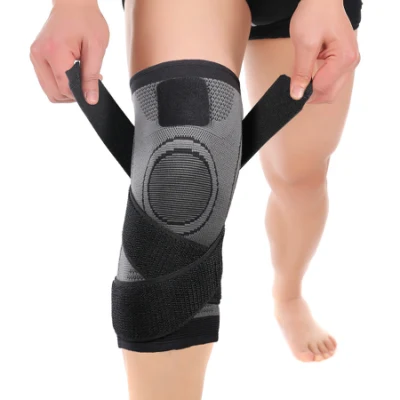 Manchon de compression antidérapant au genou pour la course, la randonnée, le football et le basket-ball Support pour les douleurs articulaires et l'arthrite Manchon de genou à enveloppe unique Wbb13000