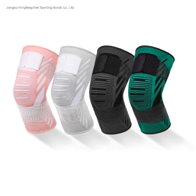 2185 # 2023 meilleure vente confortable Flexible tricoté respirant Spandex orthèse expédition rapide genouillère pour le Sport