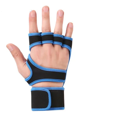 Gants de sport Cross Training avec support de poignet pour fitness, haltérophilie, entraînement de gym et rembourrage en silicone, sans callosités - Hommes et femmes Wyz16807