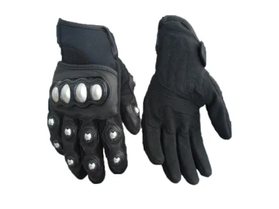 Gants de moto PRO Biker noirs de protection de haute qualité